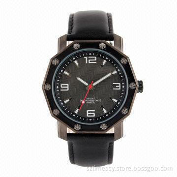 Hot selling fashion leather watch, 10 ATM resistance